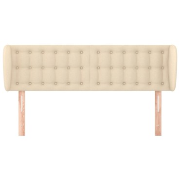 vidaXL Κεφαλάρι με Πτερύγια Κρεμ 147x23x78/88cm Υφασμάτινο 1 τεμ.
