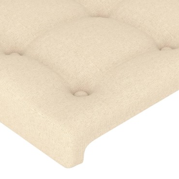 vidaXL Κεφαλάρι με Πτερύγια Κρεμ 147x23x78/88cm Υφασμάτινο 1 τεμ.