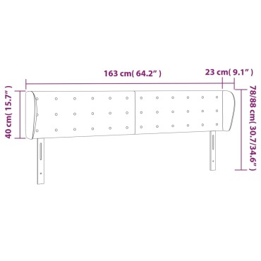 vidaXL Κεφαλάρι με Πτερύγια Μπλε 163x23x78/88cm Υφασμάτινο 1 τεμ.