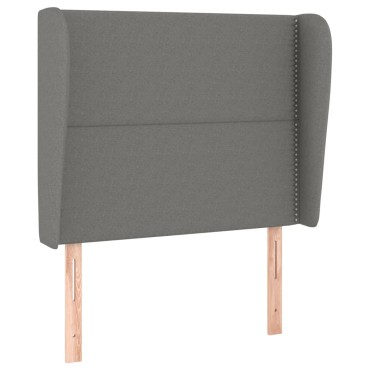vidaXL Κεφαλάρι με Πτερύγια Σκούρο Γκρι 103x23x118/128cm Υφασμάτινο 1 τεμ.