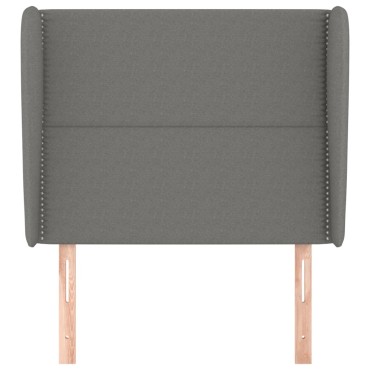 vidaXL Κεφαλάρι με Πτερύγια Σκούρο Γκρι 103x23x118/128cm Υφασμάτινο 1 τεμ.