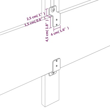vidaXL Κεφαλάρι με Πτερύγια Σκούρο Γκρι 103x23x118/128cm Υφασμάτινο 1 τεμ.