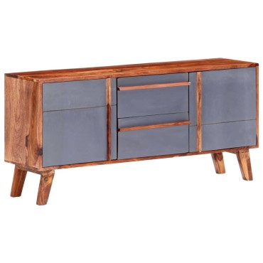vidaXL Μπουφές Γκρι 120x30x55cm από Μασίφ Ξύλο 1 τεμ.