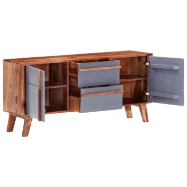 vidaXL Μπουφές Γκρι 120x30x55cm από Μασίφ Ξύλο 1 τεμ.