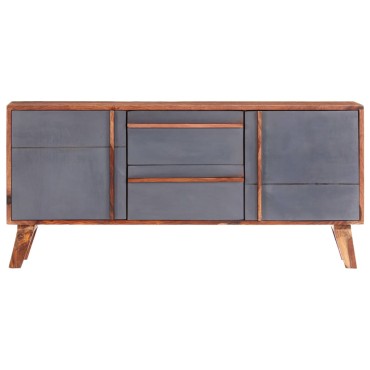 vidaXL Μπουφές Γκρι 120x30x55cm από Μασίφ Ξύλο 1 τεμ.