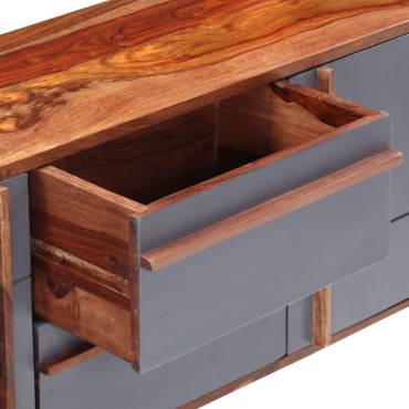 vidaXL Μπουφές Γκρι 120x30x55cm από Μασίφ Ξύλο 1 τεμ.
