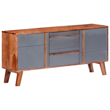 vidaXL Μπουφές Γκρι 120x30x55cm από Μασίφ Ξύλο 1 τεμ.