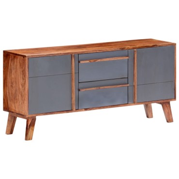 vidaXL Μπουφές Γκρι 120x30x55cm από Μασίφ Ξύλο 1 τεμ.