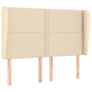 vidaXL Κεφαλάρι με Πτερύγια Κρεμ 147x23x118/128cm Υφασμάτινο 1 τεμ.