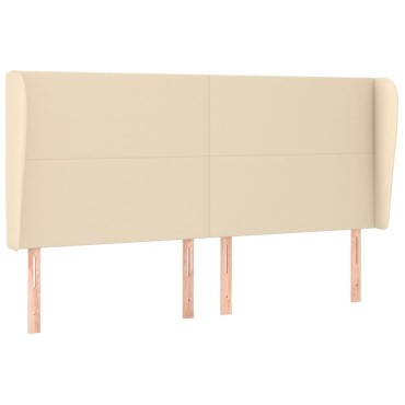 vidaXL Κεφαλάρι με Πτερύγια Κρεμ 163x23x118/128cm Υφασμάτινο 1 τεμ.