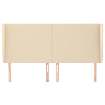 vidaXL Κεφαλάρι με Πτερύγια Κρεμ 163x23x118/128cm Υφασμάτινο 1 τεμ.