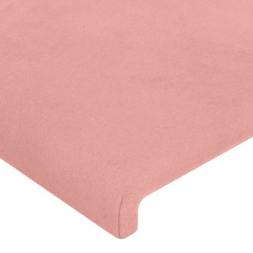 vidaXL Κεφαλάρι με Πτερύγια Ροζ 147x23x118/128cm Βελούδινο 1 τεμ.