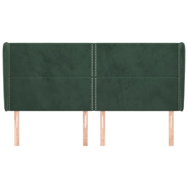 vidaXL Κεφαλάρι με Πτερύγια Πράσινο 203x23x118/128cm Βελούδινο 1 τεμ.