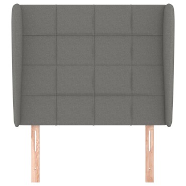 vidaXL Κεφαλάρι με Πτερύγια Σκούρο Γκρι 93x23x118/128cm Υφασμάτινο 1 τεμ.