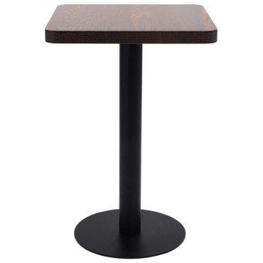 vidaXL Τραπέζι Bistro Σκούρο Καφέ 50x50cm από MDF 1 τεμ.