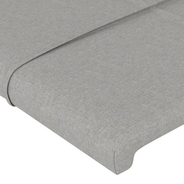 vidaXL Κεφαλάρι με Πτερύγια Ανοιχτό Γκρι 103x23x118/128cm Υφασμάτινο 1 τεμ.