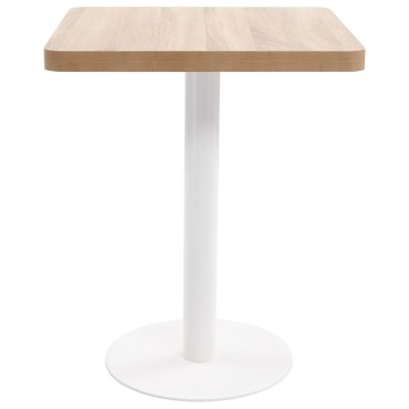 vidaXL Τραπέζι Bistro Ανοιχτό Καφέ 60x60cm από MDF 1 τεμ.