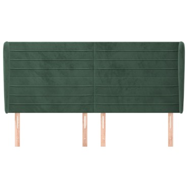vidaXL Κεφαλάρι με Πτερύγια Πράσινο 203x23x118/128cm Βελούδινο 1 τεμ.