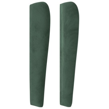 vidaXL Κεφαλάρι με Πτερύγια Πράσινο 203x23x118/128cm Βελούδινο 1 τεμ.