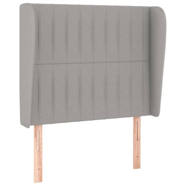 vidaXL Κεφαλάρι με Πτερύγια Ανοιχτό Γκρι 83x23x118/128cm Υφασμάτινο 1 τεμ.