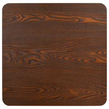 vidaXL Τραπέζι Bistro Σκούρο Καφέ 60x60cm από MDF 1 τεμ.
