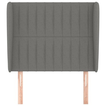vidaXL Κεφαλάρι με Πτερύγια Σκούρο Γκρι 103x23x118/128cm Υφασμάτινο 1 τεμ.