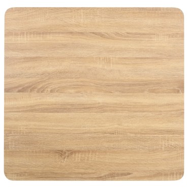 vidaXL Τραπέζι Bistro Ανοιχτό Καφέ 80x80cm από MDF 1 τεμ.