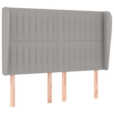 vidaXL Κεφαλάρι με Πτερύγια Ανοιχτό Γκρι 147x23x118/128cm Υφασμάτινο 1 τεμ.