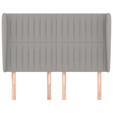 vidaXL Κεφαλάρι με Πτερύγια Ανοιχτό Γκρι 147x23x118/128cm Υφασμάτινο 1 τεμ.