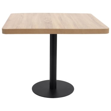 vidaXL Τραπέζι Bistro Ανοιχτό Καφέ 80x80cm από MDF 1 τεμ.