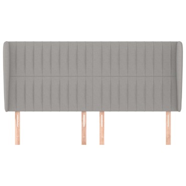 vidaXL Κεφαλάρι με Πτερύγια Ανοιχτό Γκρι 183x23x118/128cm Υφασμάτινο 1 τεμ.