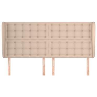 vidaXL Κεφαλάρι με Πτερύγια Καπουτσίνο 203x23x118/128cm Συνθ. Δέρμα 1 τεμ.