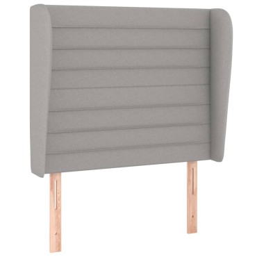 vidaXL Κεφαλάρι με Πτερύγια Ανοιχτό Γκρι 83x23x118/128cm Υφασμάτινο 1 τεμ.