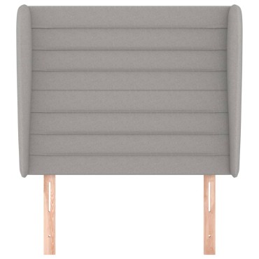 vidaXL Κεφαλάρι με Πτερύγια Ανοιχτό Γκρι 83x23x118/128cm Υφασμάτινο 1 τεμ.