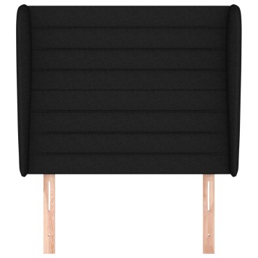 vidaXL Κεφαλάρι με Πτερύγια Μαύρο 83x23x118/128cm Υφασμάτινο 1 τεμ.