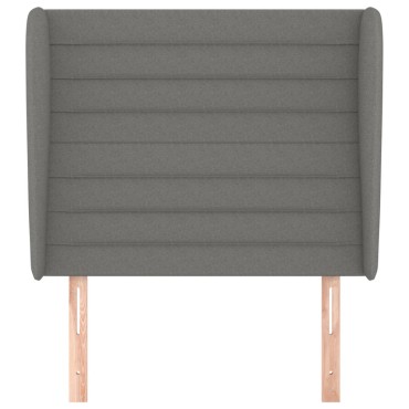 vidaXL Κεφαλάρι με Πτερύγια Σκούρο Γκρι 93x23x118/128cm Υφασμάτινο 1 τεμ.