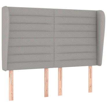 vidaXL Κεφαλάρι με Πτερύγια Ανοιχτό Γκρι 147x23x118/128cm Υφασμάτινο 1 τεμ.