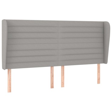 vidaXL Κεφαλάρι με Πτερύγια Ανοιχτό Γκρι 163x23x118/128cm Υφασμάτινο 1 τεμ.