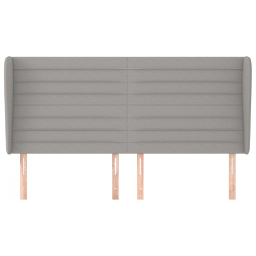 vidaXL Κεφαλάρι με Πτερύγια Ανοιχτό Γκρι 163x23x118/128cm Υφασμάτινο 1 τεμ.