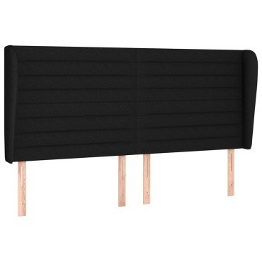 vidaXL Κεφαλάρι με Πτερύγια Μαύρο 163x23x118/128cm Υφασμάτινο 1 τεμ.