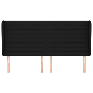 vidaXL Κεφαλάρι με Πτερύγια Μαύρο 163x23x118/128cm Υφασμάτινο 1 τεμ.