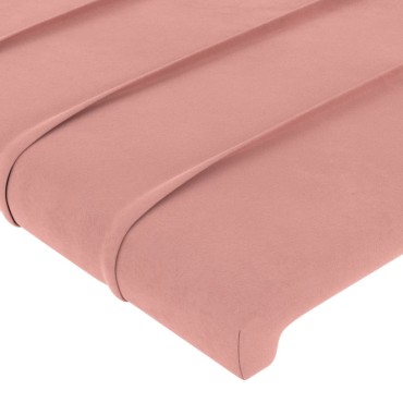 vidaXL Κεφαλάρι με Πτερύγια Ροζ 147x23x118/128cm Βελούδινο 1 τεμ.