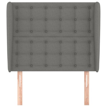 vidaXL Κεφαλάρι με Πτερύγια Σκούρο Γκρι 93x23x118/128cm Υφασμάτινο 1 τεμ.