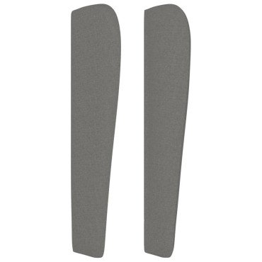 vidaXL Κεφαλάρι με Πτερύγια Σκούρο Γκρι 93x23x118/128cm Υφασμάτινο 1 τεμ.
