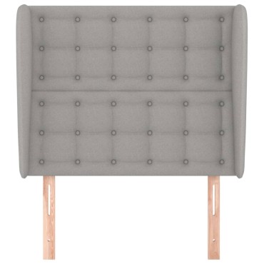 vidaXL Κεφαλάρι με Πτερύγια Ανοιχτό Γκρι 103x23x118/128cm Υφασμάτινο 1 τεμ.