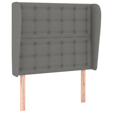 vidaXL Κεφαλάρι με Πτερύγια Σκούρο Γκρι 103x23x118/128cm Υφασμάτινο 1 τεμ.