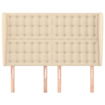 vidaXL Κεφαλάρι με Πτερύγια Κρεμ 147x23x118/128cm Υφασμάτινο 1 τεμ.