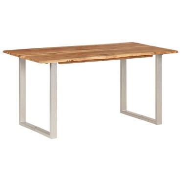 vidaXL Τραπεζαρία 154x80x76cm από Μασίφ Ξύλο Ακακίας 1 τεμ.