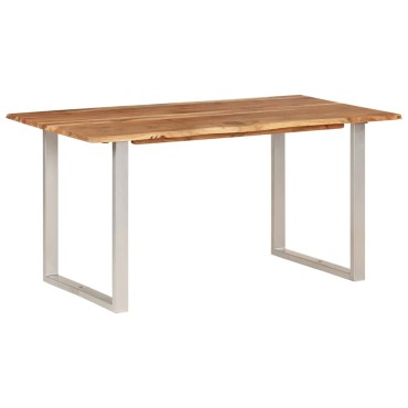 vidaXL Τραπεζαρία 154x80x76cm από Μασίφ Ξύλο Ακακίας 1 τεμ.