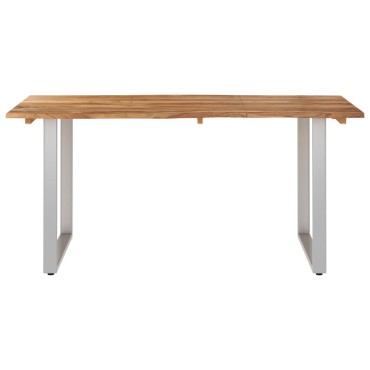 vidaXL Τραπεζαρία 154x80x76cm από Μασίφ Ξύλο Ακακίας 1 τεμ.